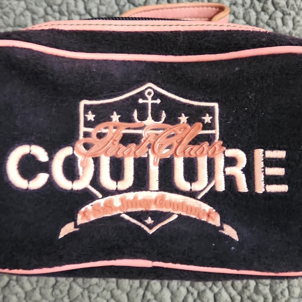 Rare Y2K Juicy Couture Make-up Bag/Organizer Dark Blue And Pink - Picture 2 of 14